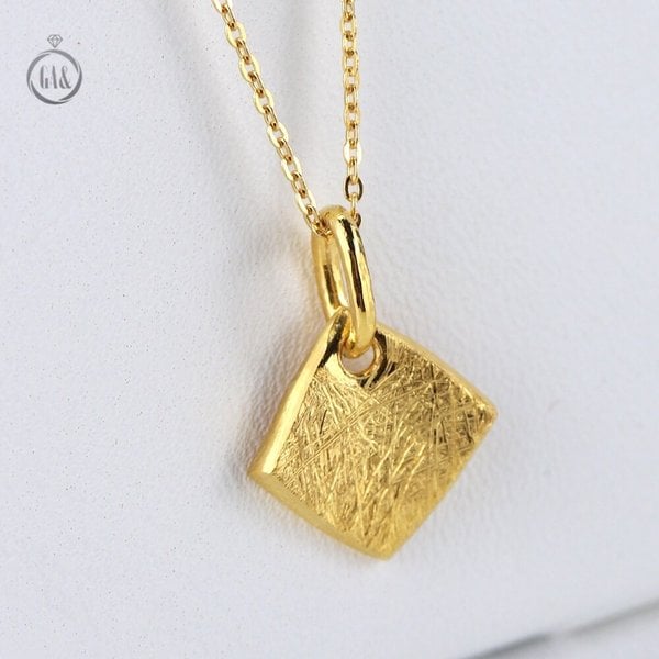 [가앤] 24k순금 무광 마름모 체인 목걸이3.75g