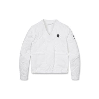 골든베어 (WOMEN) Quilted V-neck SweatShirt(Ivory)_G5TAW24812IVX