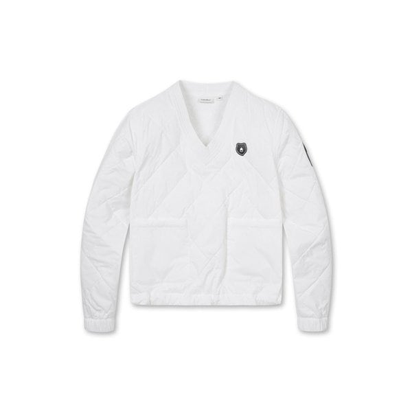 (WOMEN) Quilted V-neck SweatShirt(Ivory)_G5TAW24812IVX