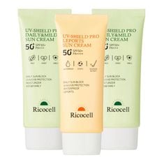 리코셀 저자극 대용량 썬크림 3개 70ml SPF50+/마일드2개+레포츠 1개..[34763616]