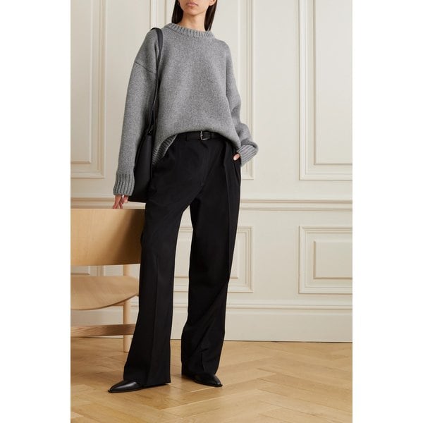 에센셜 오필리아 오버사이즈 울 캐시미어 혼방 스웨터 그레이 1647597283612119