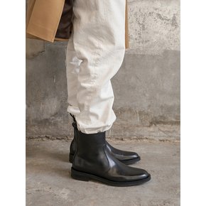 [MEN] Lyon Leather Ankle Boots Black