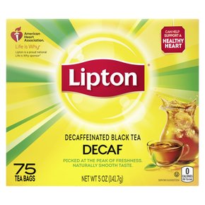 Lipton립톤  립톤  홍차  카페인  프리  티백  75개  상자