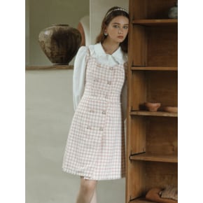 DD pink tweed check dress