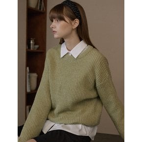 Dense hazzi knit - olivemellange