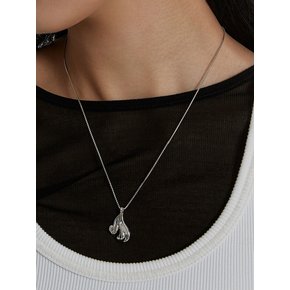 DOUBLE MATIERE NECKLACE_SILVER