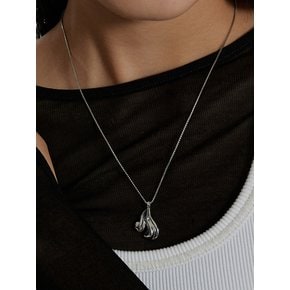 DOUBLE MATIERE NECKLACE_SILVER