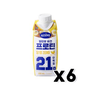 얼티브 비건프로틴 바나나맛 단백질음료 250ml x 6개