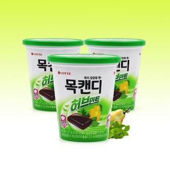  롯데제과 목캔디 허브민트 122g x 3개 / 용기형