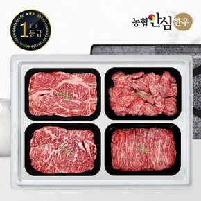 [농협안심한우] 1++등급 한우 선물세트 구이정육4호 1.2kg (등/채/국/불)