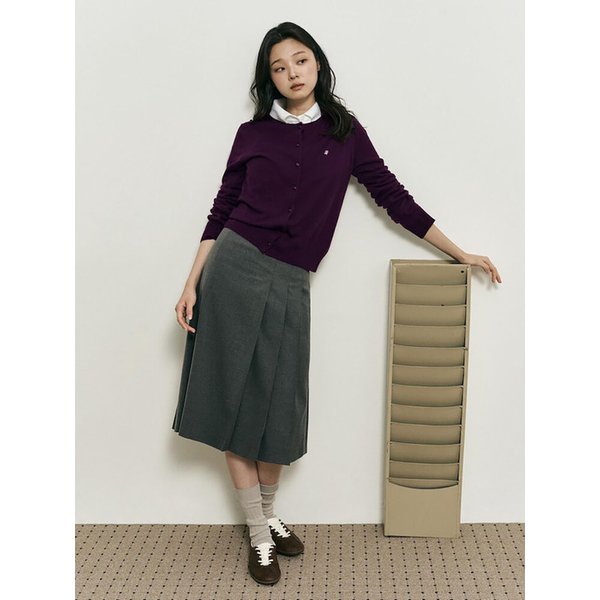 [B. my] 캐시미어 혼방 에이미 카디건  퍼플 (BF585AN01U)