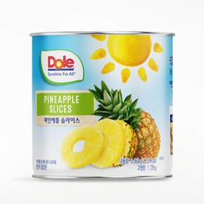 6캔 DOLE 돌 파인애플 슬라이스 통조림 3kg
