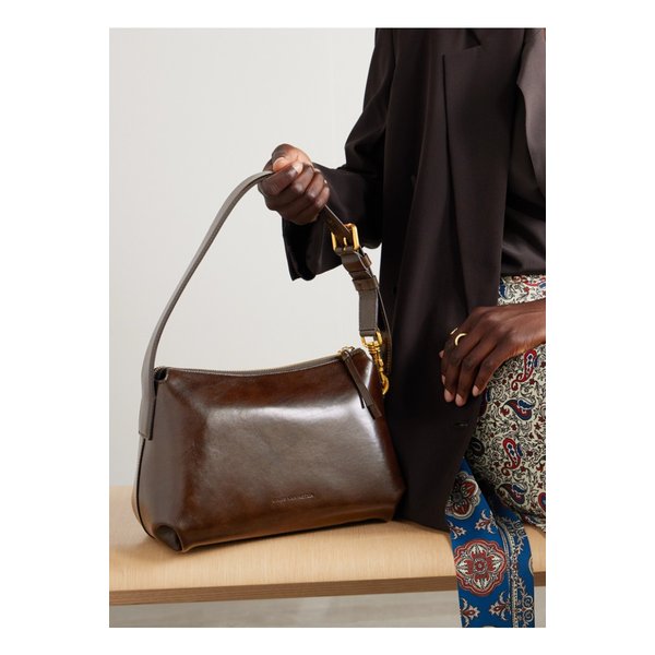 스몰 가죽 숄더 백 다크 그레이 46376663162872431