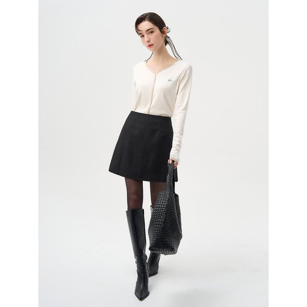 PM2261T050 Salvia V-neck cardigan top_Ivory