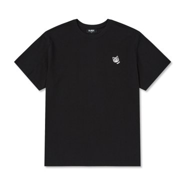 널디 핸섬 캣 와펜 반팔 티셔츠 블랙 PNEU25ST2501
