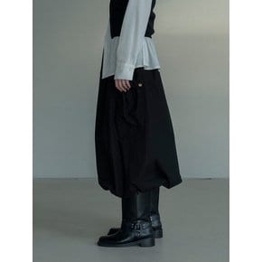 Balloon pocket skirt_Black