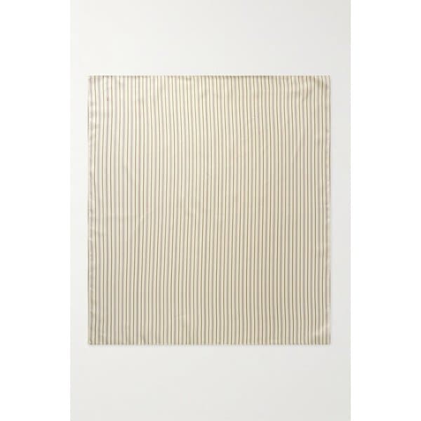 시그니처 스트라이프 실크 트윌 스카프 46376663162980137