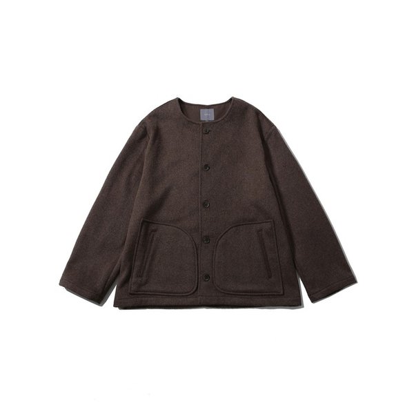 RANCH WOOL BLENDED CARDIGAN JACKET (BROWN)