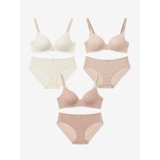 원더브라 아쿠아 노와이어 브라&데일리팬티 6종(브라3+팬티3) WBW3N373839C_T