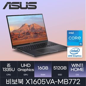 비보북 X1605VA-MB772 (WIN11HOME/SSD 512GB/RAM 16GB) HMC