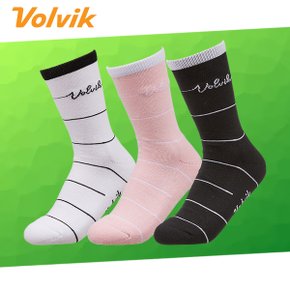 VBEB 스트라이프 여성 중목 양말