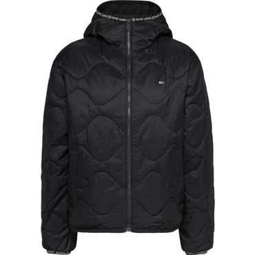  영국 타미힐피거 패딩 Tommy Jeans Women Quilted Tape Hood Puffer Ext Padded Jackets Black X