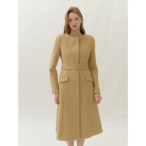 Wool A-Line Belted Coat / Camel(2color)