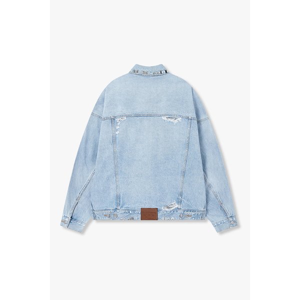 [UNISEX] 하드웨어 아플리케 오버 데님 자켓 3625301007000