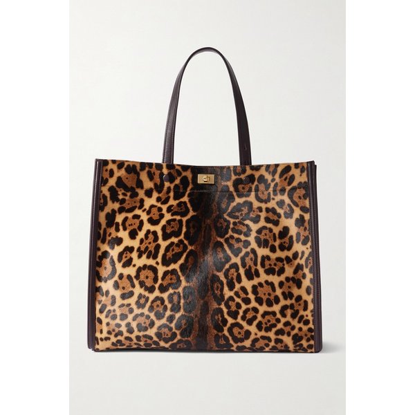 모티머 가죽 레오파드 프린트 소가죽 토트백 46376663162972641