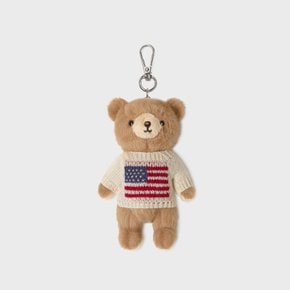 Fluffy Bear Knit Keyring  WHAWG2222A