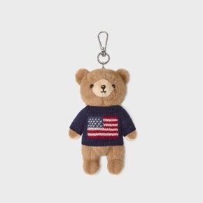 Fluffy Bear Knit Keyring  WHAWG2222A