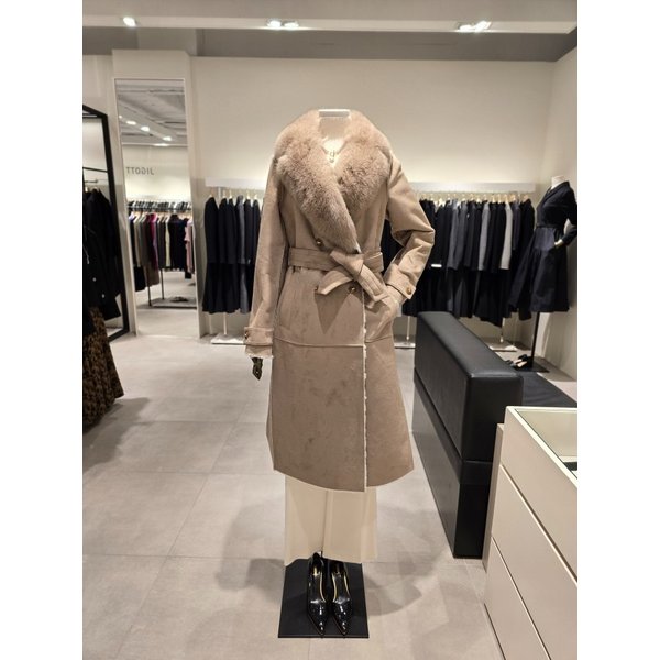 [파주점] 폭스퍼 카라 무스탕 롱 자켓 JRCA3FSL93