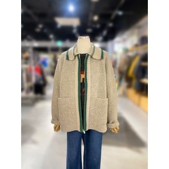 베네통 [여주점] 멜란 니트 배색 점퍼 (BAJPA5561)