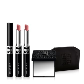 지방시 [SSG단독] 르 루즈 슬림 벨벳 립 듀오 세트 (+포켓 미러+블랙 미니 파우치 증정)