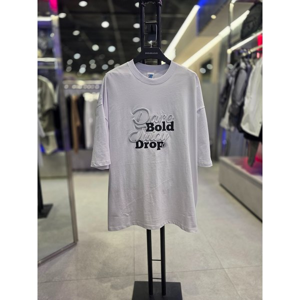 [시흥점] 26 DROP 볼륨자수 빅오버 반팔티(화이트)/JHET10406WH