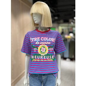 [파주점] 핑크 스트라이프 반팔 롱 티셔츠 BATSA7411