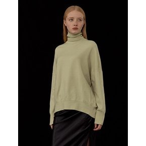 Oversized Fit Turtleneck Long Sleeve Cashmere Blended Knitwear (10colors) VKNIT_024