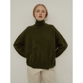 Oversized Fit Turtleneck Long Sleeve Cashmere Blended Knitwear (10colors) VKNIT_024