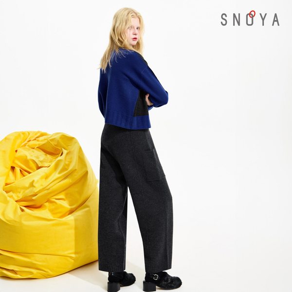 [런칭가 159,000 → 99,000] 스노야 울 100 컬러배색 니트 팬츠(초특가!)