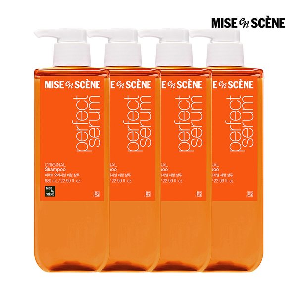 NEW 미쟝센 퍼펙트 오리지널 세럼 샴푸 680ml 4개