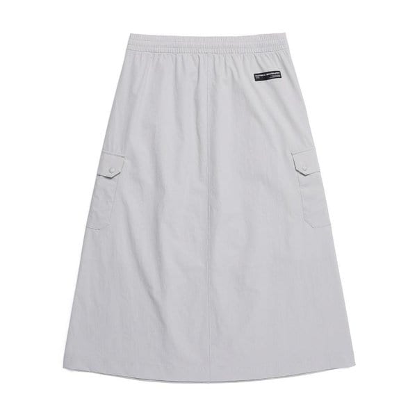 [여주점] N252WSK140 여성 아델리 경량 우븐스트레치 카고 스커트 SILVER GREY