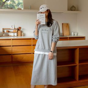 데티 배색 맨투맨 스커트 SET_P419770222