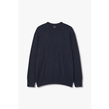 ARMANI EXCHANGE AX남성 리피트 로고 니트 풀오버 A414332017네이비