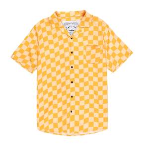 알로하 셔츠 WAVY CHECK YELLOW