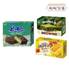 후렌치파이 애플망고 + 오예스 피스타치오 + 마켓오 브라우니 제주말차