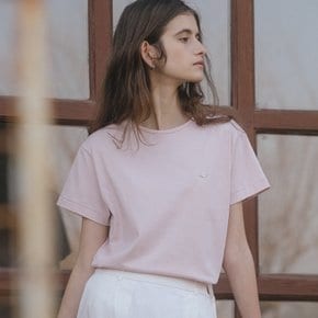 Silket cotton half sleeve t-shirt_Pink