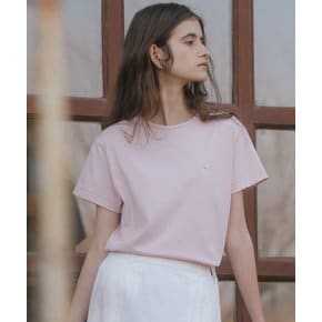 Silket cotton half sleeve t-shirt_Pink