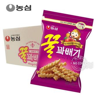  농심 꿀꽈배기 300g 8개 대용량 간식 과자 사무실 어린이집