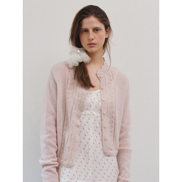 PETAL MOHAIR KNIT CARDIGAN [PINK]