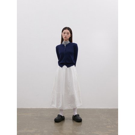 스펑키 빈티지 써클 와이드 롱 스커트